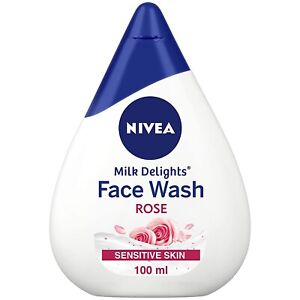 Nivea Women Face Wash For Sensitive Skin, Milk Delights Rose, 100ml Free Shippig
