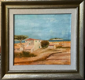 SALVATORE MAGAZZINI olio su tela yuta 1979 Maremma Toscana 60x50 firmato cornice - Foto 1 di 7