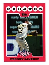 2008 Topps Opening Day #183 Freddy Sanchez Pittsburgh Pirates