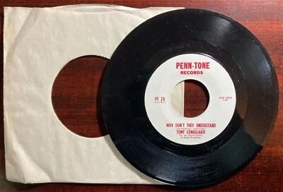 (2) items: Tony Conigliaro - Boston Red Sox -  45 rpm record, promotional card - Image 1 of 3