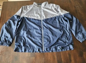 Starter Jacket Mens 3XL Blue Gray Full Zip Long Sleeve Windbreaker XXXL - Picture 1 of 9