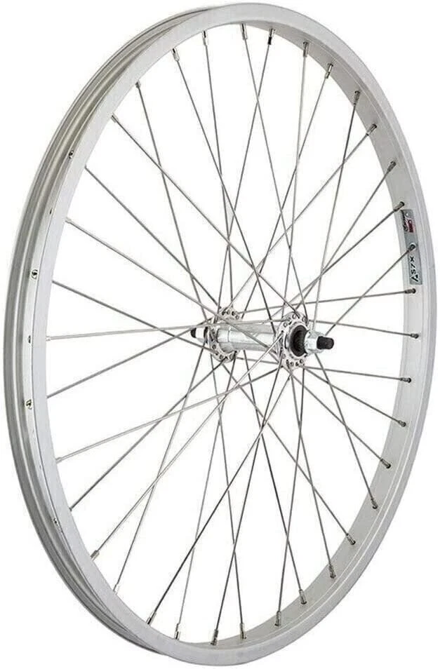Wheel Master Front Bicycle Wheel 24 x 1.75 36H, Alloy, Bolt On, Silver - Image 1 of 1