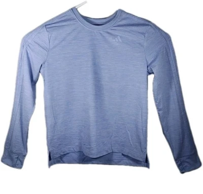 Adidas Girls Size XL (16) - Long Sleeve Mélange Training Tee - Image 1 of 4