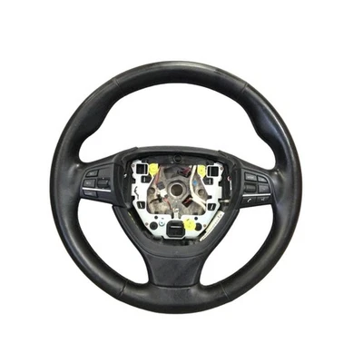 2012 BMW 750i Steering Wheel Black Leather Factory OEM Replacement Part Foto 1 de 4