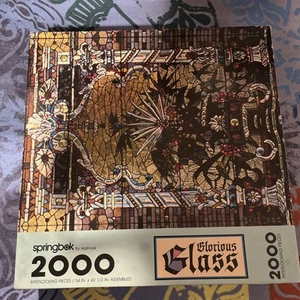 Vintage 1990 Springbok GLORIOUS STAINED GLASS 2000 PIECE - Picture 1 of 5