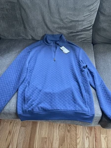 RLX GOLF Ralph Lauren Mens LARGE Pullover 1/4 Zip Concept 1 - Old Royal Blue - Picture 1 of 8