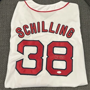 Curt Schilling Autographed Boston Red Sox Custom Jersey - JSA Authenticated - Picture 1 of 4
