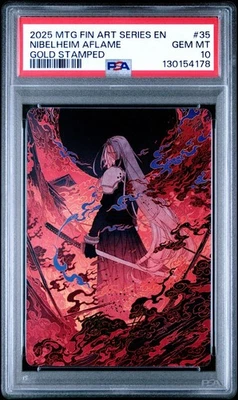 Sequential PSA 10 Art Nibelheim Aflame Sephiroth Fabled Soldier Gold Stamped - Image 1 of 4