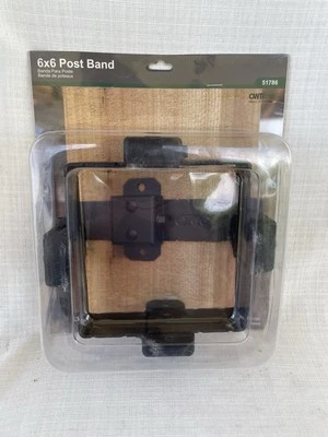 OZCO 51786 Ironwood 6x6 Poste Banda Nuevo Acero Galvanizado Negro Recubierto de Polvo Foto 1 de 4