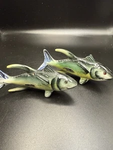 Vintage Yellow Fin Tuna Fish Salt and Pepper Shakers Ceramic - Picture 1 of 3