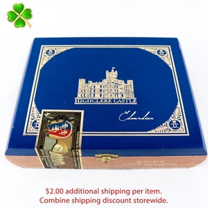 Highclere Castle Edwardian Corona Empty Wood Cigar Box 8.75" x 6.75" x 2" - Picture 1 of 12