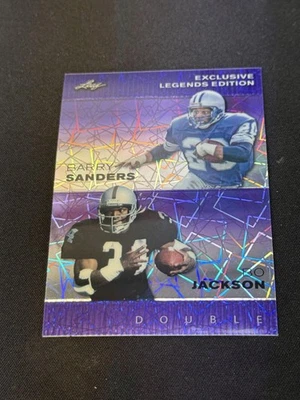 Barry Sanders Bo Jackson 2024 Hoja Metal Doble Púrpura/15 RC Foto 1 de 2