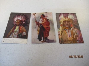Raphael Tuck Oilette Hiawatha Postcards Set of 3 - Picture 1 of 2