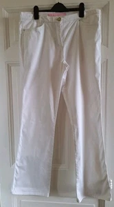 Robell White Ladies Summer Cotton Trousers Size 18 Fabulous stylish comfortable - Picture 1 of 11