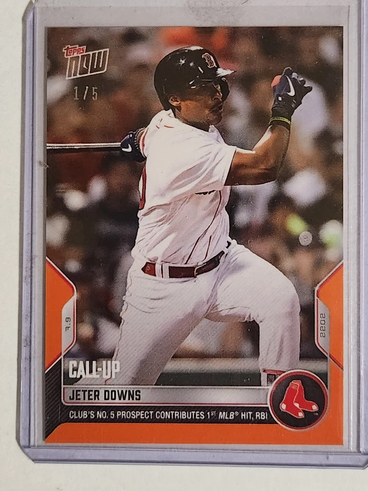 2022 Topps Now Orange Parallel Jeter Downs # 1/5 - Image 1 of 3
