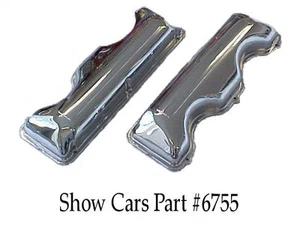CHROME VALVE COVERS PAIR 348 409 CHEVY IMPALA BEL AIR 58,59,60,61,62,63,64,65 - Picture 1 of 1