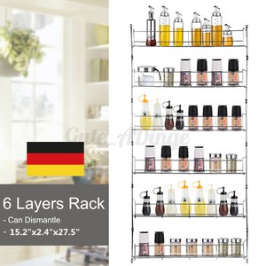 6 Etagen Edelstahl Küche Regal Haushaltsregal Gewürzregal Restaurant Küchenregal
