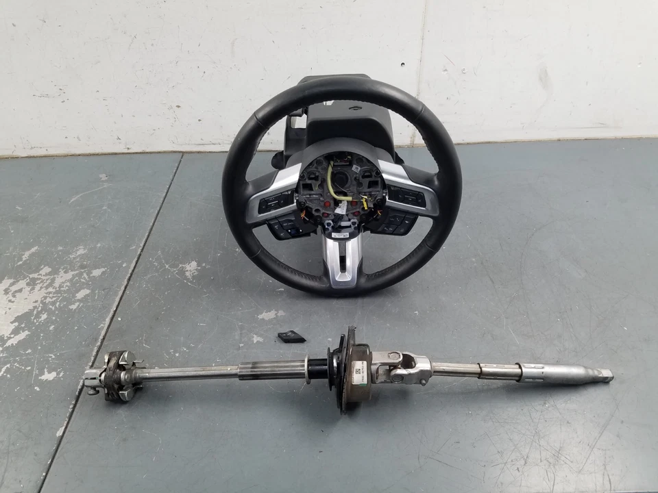 2019 Ford Mustang GT Leather Steering Wheel / Column  #2620 A8 - Image 1 of 4