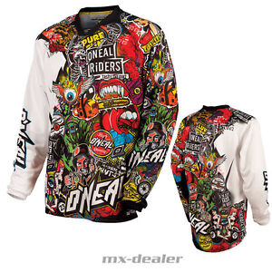 O'Neal Mayhem Crank Wild Multi Jersey Trikot Fahrerhemd mx motocross mtb S M L X