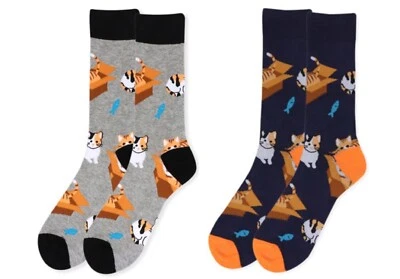 Nuevos Calcetines Hombre CAT IN THE BOX MARCA PARQUET ELIGE COLOR GATOS EN CAJA DE CARTÓN Foto 1 de 4