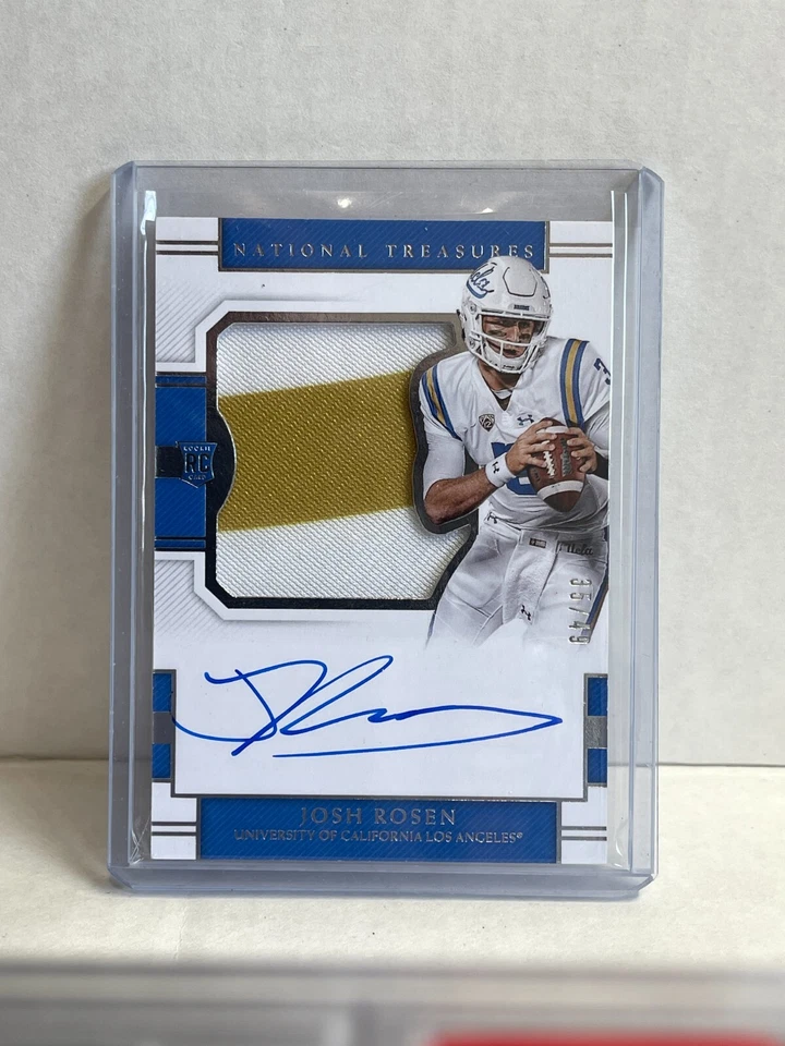 2018 National Treasures Josh Rosen Autograph Patch UCLA Bruins /49 RC - Image 1 of 1