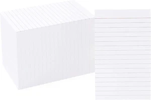 300 Pack Vertically Ruled Index Cards, Vertical Lined Paper Note Cards, Portrait - Picture 1 of 12