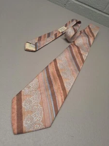 VTG Mr. John Beau Brummell Wide Neck Tie  Abstract Geometric Groovy Mens Tie - Picture 1 of 4
