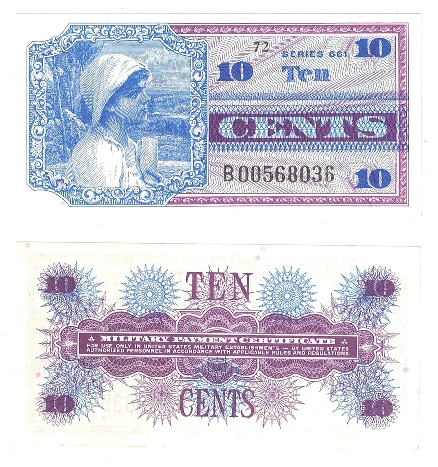 Series 661 10 Cents Military Payment Certificate Replacement Note Vietnam Era - Image 1 of 1