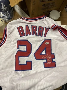 rick barry auto jersey with coa - Picture 1 of 3