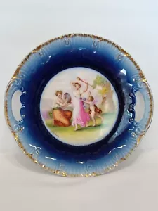 Plato Victoria Carlsbad Austria Firmado Pintado a Mano Cobalto 10 1/2" De Colección - Imagen 1 de 13