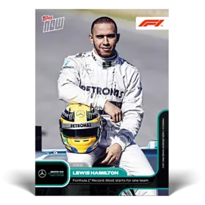 2022 TOPPS NOW F1 #007 LEWIS HAMILTON - RÉCORD MÁS SALIDAS PARA UN EQUIPO - Imagen 1 de 2