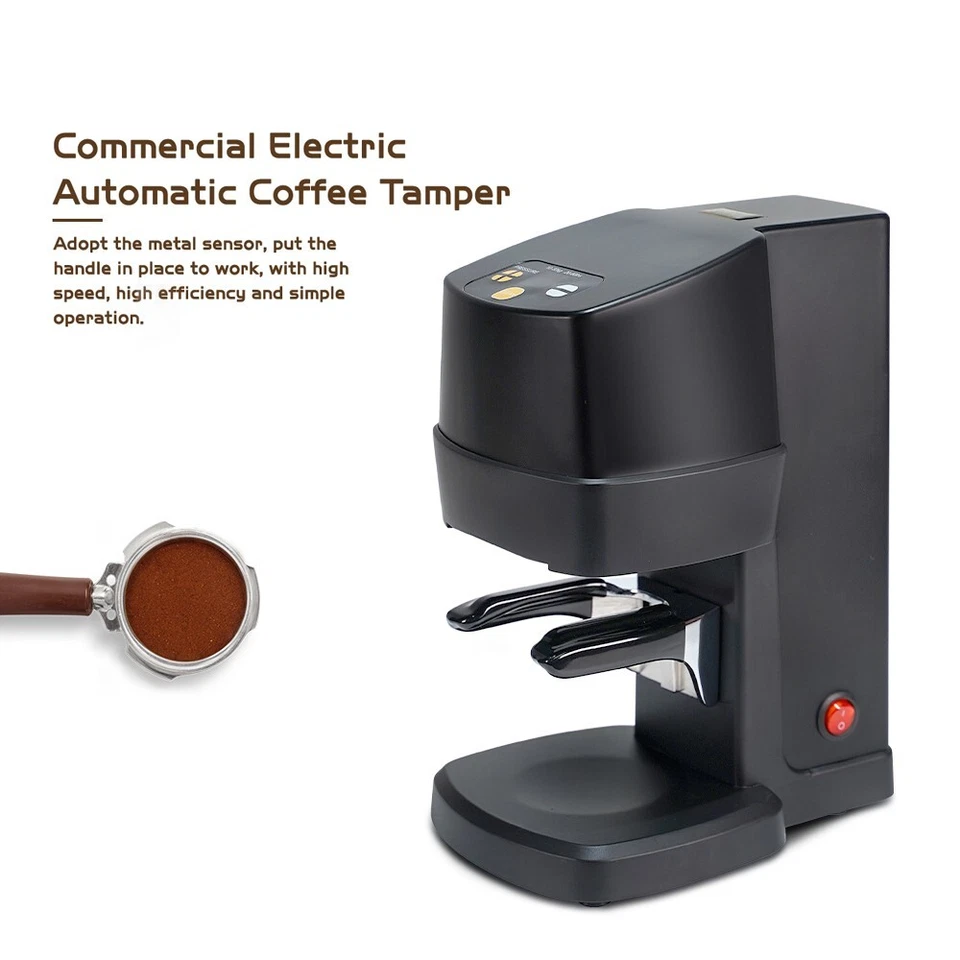 Black 58MM Electric Automatic Coffee Tamper AU Plug Plastic+Stainless Steel 240V - image 1 of 4