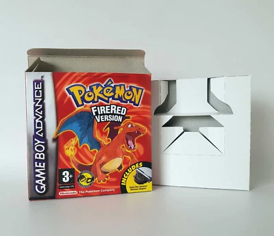 Pokemon Fire Red GBA Gameboy Advance Empty Replacement Box Wireless Adapter Tray - Image 1 of 4