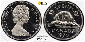 1970 5-cent PCGS Gold Shield PL-66CAM (formerly ICCS PL-66 UHC) - Picture 1 of 6