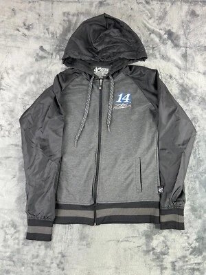 Tony Stewart #14 NASCAR Zip Up Hoodie Chase Authentics Gray Black Jacket Size L - Image 1 of 4