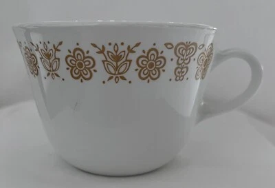 Corning Corelle Livingware Mariposa Taza Dorada Mango Cerrado Café Té 9 OZ EE. UU. Foto 1 de 4