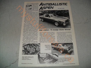 1979 DODGE ASPEN article / ad - Bild 1 von 1