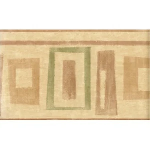 Mid Century Geometric Rectangles Wallpaper Border - 15' L x 10.25" W - Picture 1 of 5