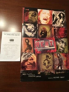 RENT Window Card Poster 1998 Original Signed Broadway Cast 20 Signatures - Picture 1 of 12