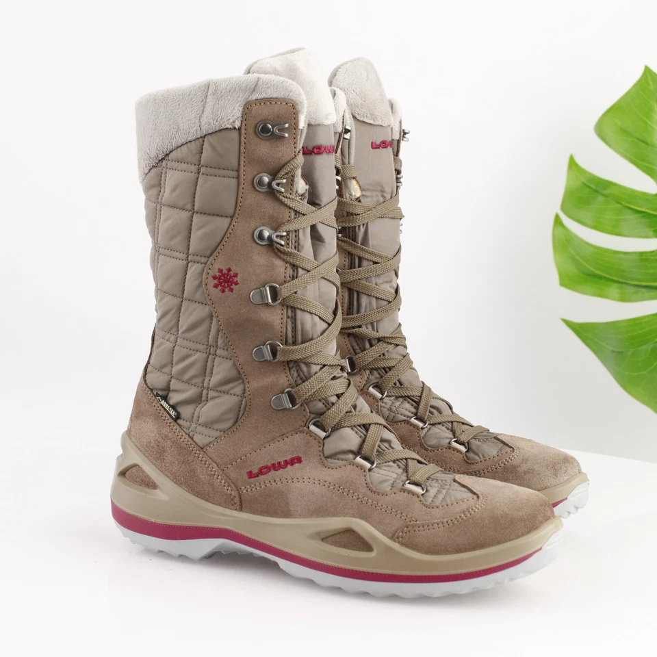 Bota Lowa Atina GTX para mujer talla 8 gamuza tostada impermeable con cordones acolchada Sherpa Foto 1 de 4