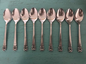 Vintage Stanley Roberts Flatware Teapoon Lot 9 MCM Roget Japan - Picture 1 of 1