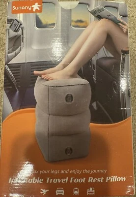 充气办公室旅行脚凳腿脚休息靠垫枕头垫可调节 — 第 1/3 张图片
