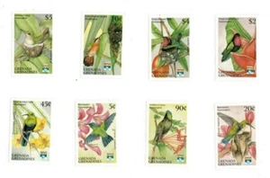 Grenadines 1992 - Hummingbirds Flowers - Set of 8 stamps - Scott #1423-30 - MNH - Picture 1 of 1