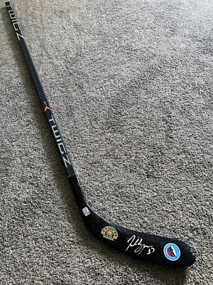 Palo de hockey autografiado firmado por Patrice Bergeron HOF Boston Bruins certificado de autenticidad YSMS b Foto 1 de 2