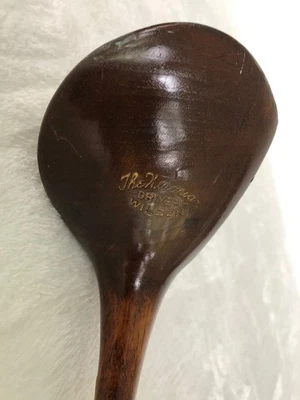ANTIQUE VINTAGE WILSON THE WILSONIAN WOOD SHAFT GOLF CLUB LEFT HAND DRIVER EXC! - Image 1 of 4