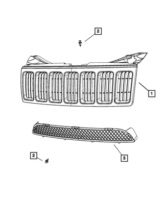 Genuine Mopar Radiator Grille 55157458AB - Изображение 1 из 4