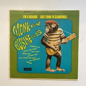 The Chimps Monkey Business LP Vinyl Record Album Monkees Spoof Split Sleeve - Bild 1 von 11