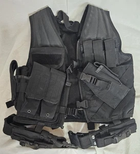 Vintage 90er Film L.A.S.W.A.T. Taktische Weste - SCHWARZ verstellbar Small-X-Large - Bild 1 von 9