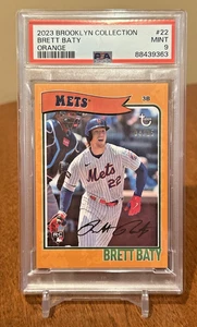 Brett Baty POP2 /25 RC 2023 Brooklyn Collection Orange COLOR MATCH PSA 9 NY METS - Picture 1 of 4