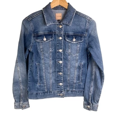 Chaqueta de Motociclista Joe's Denim Azul Desvanecido Botones Metálicos Bolsillos XS Para Mujer Foto 1 de 4